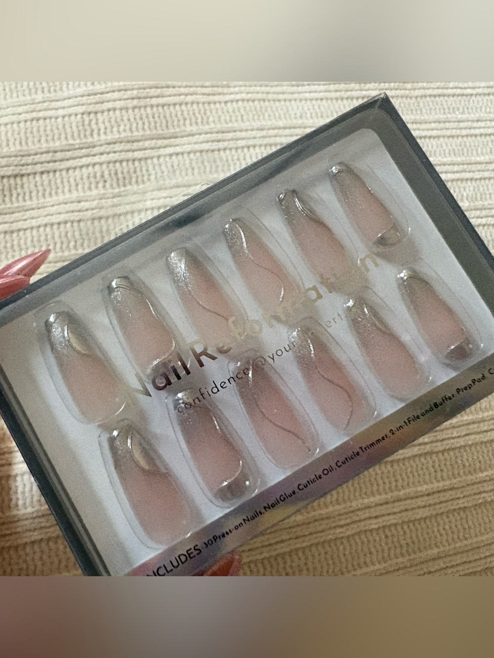 Nail Reformation Press-On Nails with Silver Accent Tips - Picture 2 of 8